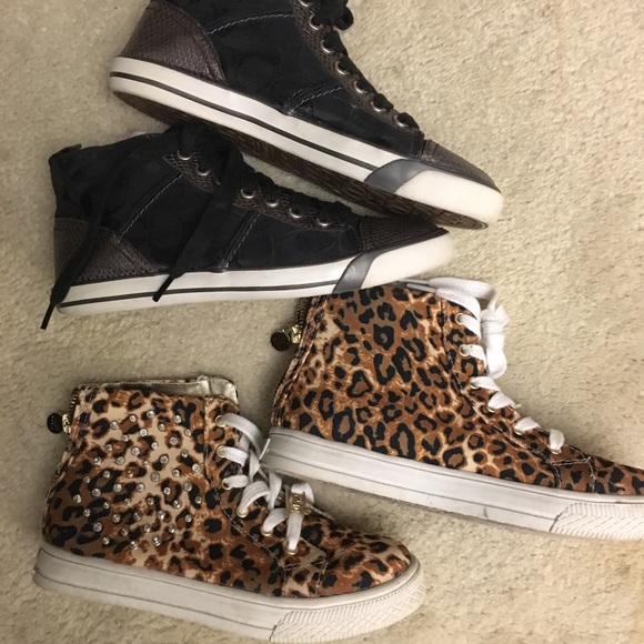 BOTH PAIR /MK adorable hi tops' - Picture 2 of 8